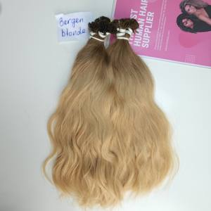 Soft Tips Hair Bergen Blonde Natural Wave | Extensions de cheveux humains Conseils de kératine | Cheveux bruts Genius Weft Prix de gros LINU Hair - Product Image 2