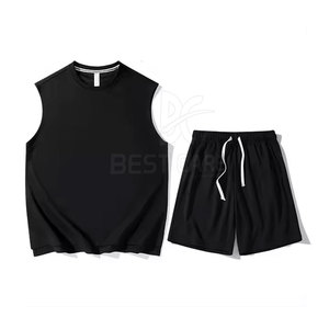 Conjunto de Verano Informal y Transpirable para Hombre, Sin Mangas, para Vacaciones y Gimnasio, de Alta Calidad - Product Image 3