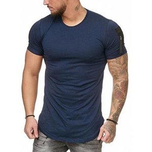 เสื้อยืดแฟชั่นอเมริกัน240GSM วิ่งเข้ายิมผู้ชายเสื้อ100% แขนสั้นลำลองทรงพอดีตัวผ้าคอตตอนสีพื้น - Product Image 5