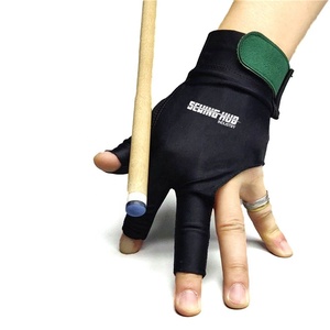 Gants de queue de billard souples et lisses de taille réglable Gants de queue de billard universels à 3 doigts Gants de sport pour femmes hommes - Product Image 1