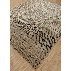 Alfombra Azalea Gold de Lana y Seda Anudada a Mano, Diseño Geométrico y Abstracto, Rectangular, para Pasillo, Uso Doméstico - Modelo Aiws-3005 - Product Image 2