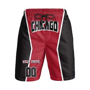 Pantalones cortos de playa de deportes medios de secado rápido para hombre de estilo callejero personalizado cintura elástica sólida para regalo personalizado de los fanáticos del béisbol - Product Image 3