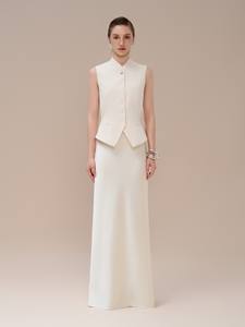 Ventas calientes Chaquetas de mujer Botones frontales Marca personalizada Audrey Chaqueta de solapa Tela de telar de madera Whiteant Vietnam Mayorista - Product Image 2