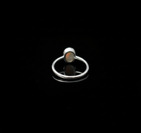 Bague de fiançailles et de mariage en argent sterling 925 avec opale, style vintage, sertissage clos, certifiée par un tiers, pierre précieuse indienne, pour enfants