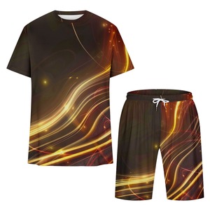 Conjuntos de pantalones cortos informales para hombre de nuevo diseño al por mayor, camiseta de manga corta, pantalones cortos, conjunto de chándal sólido, ropa de marca para hombre, conjuntos de 2 piezas - Product Image 5