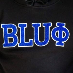 Phi Beta Sigma blu ciniglia felpa Royal BLUE felpa in morbido cotone greco vita confraternita Pullover con cappuccio con tasca canguro - Product Image 5