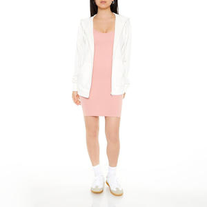 2024 nouvelles femmes mode pull à capuche fermeture éclair Polyester coton mélangé sweat grande taille à capuche Style sweat à capuche personnalisé - Product Image 5