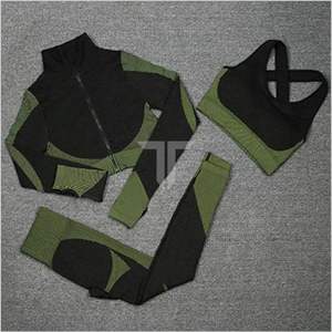 Traje de gimnasio deportivo de Yoga de manga larga para mujer, ropa de Fitness sostenible transpirable sin costuras, conjuntos sólidos de moda, novedad de 2024 - Product Image 6