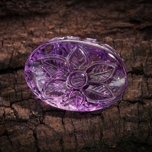 Hecho a mano Mughal tallado amatista púrpura Natural corte ovalado tamaño personalizado piedras preciosas sueltas producto a granel fabricación de joyas - Product Image 5