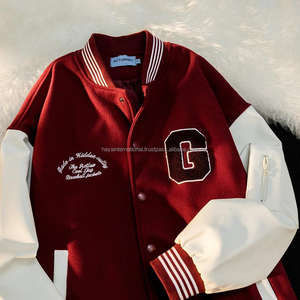 Chaqueta de Chenille bordada para hombre, Mangas de cuero de cuerpo de lana 100%, diseño personalizado, cálido - Product Image 3