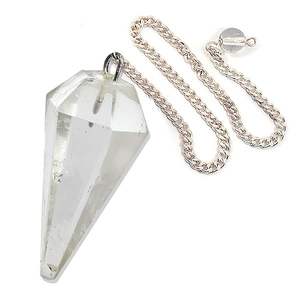 Péndulo de cuarzo de cristal transparente de la mejor calidad, piedra preciosa de radiestesia pulida para Feng Shui, potente equilibrio de amor, curación de Chakra - Product Image 2