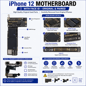 <span class=keywords><strong>Carte</strong></span> <span class=keywords><strong>mère</strong></span> d'origine déverrouillée avec composants Face ID TrueDepth assortis, pièces de réparation mobiles pour <span class=keywords><strong>iPhone</strong></span> <span class=keywords><strong>12</strong></span> - Product Image 2