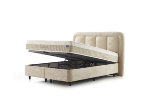 Base de Cama Ajustable Tapizada con Resortes Ensacados Donna NOTICE, Estilo Francés Moderno, con Panel de Almacenamiento, Tamaño Especial 180*200, Estructura de Hierro - Product Image 3