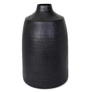 Vase rond bas en métal doré martelé fait main, style moderne, pour décoration de maison côtière, vase de table en fer - Product Image 4