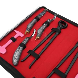 Herramientas para Herrar Caballos, Kit de Mantenimiento de Cascos, Juego de Herramientas de Herrador, Cortador de Cascos Clásico, Cuchillos para Cascos, Herrador, Pulidor, Extractor de Clavos - Product Image 5