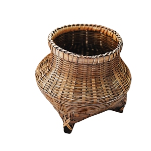 TienPhong, venta al por mayor, 2025, cesta de almacenamiento de bambú Vintage Vena tejida a mano para cocina, comedor, dormitorio, uso Interior - Product Image 1