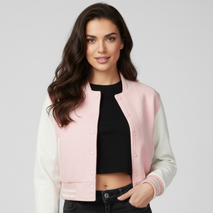 Veste universitaire de qualité supérieure hommes et femmes Chenille broderie manches en cuir veste universitaire Letterman de Baseball personnalisée - Product Image 5