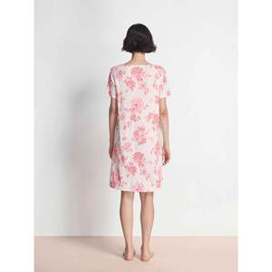 Robe de détente pour femmes de qualité supérieure, col en V, tissu en bambou, robe de nuit douce personnalisée, pyjamas en coton pour femmes, fabricant - Product Image 5