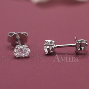 IGI Certified Lab Grown Diamond Oval Stud Earrings 18K Gold Solitaire Tiny Diamond Earrings - Product Image 2