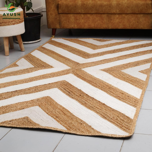 Large modern living room Handmade Eco Friendly Jute & Cotton Area Rug for Bedroom & Living Room - Product Image 6
