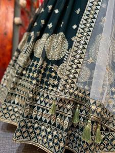 Trabajo de bordado de secuencia de Georgette de imitación Lehenga & Choli con trabajo de bordado de secuencia de red y encaje de bordado con Latkan Dupatta - Product Image 2