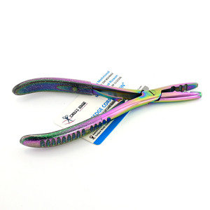 Herramientas profesionales para extensiones de cabello, herramienta de prensado microlink, alicates para extensión de cabello, abridor de cuentas antideslizante de 2 agujeros para cabello de 7 pulgadas - Product Image 2