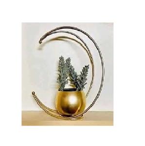 Vase de table mural moderne en métal Pièce décorative élégante au design contemporain polyvalent pour la maison ou le bureau - Product Image 6