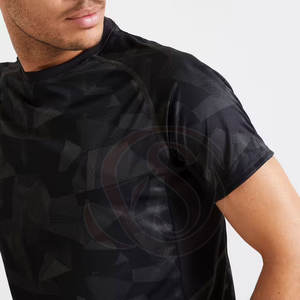 Camisetas de Verano para Hombre al por Mayor, Cuello Redondo, Seda/Algodón, Transpirables, Sublimadas, Personalizadas, para Gimnasio, Ajuste Regular - Product Image 4