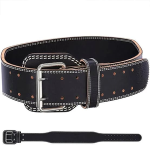 重量挙げジムパワーリフティングレバーベルト重量挙げレザーレバーベルトフィットネスボディビルディングジムウエストトレーナーベルト - Product Image 4