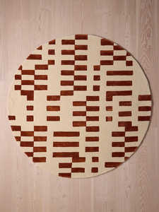 Modern Geometric Area Rug <b>for</b> Living Room Bedroom Abstract Brick Pattern Hand Tufted <b>Carpet</b> Low Pile Pet-Friendly Latex Backing - Product Image 4