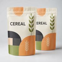 Sachet Doypack à Fermeture Éclair Imprimé Numérique à Faible MOQ pour Céréales de Petit-Déjeuner, Lait et Aliments pour Animaux, Résistant à l'Humidité, Qualité Alimentaire
