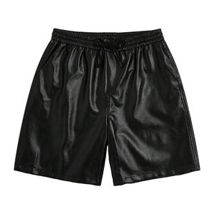 Custom Logo OEM ODM Latest Fashion Design <b>Men</b> <b>Leather</b> <b>Shorts</b> Premium Quality Professional Product Street Wear <b>Leather</b> <b>Shorts</b> - Product Image 6