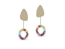 Pendientes de resina, regalo para ella, pendientes de resina para uso festivo, pendientes de resina, joyería única hecha a mano para niñas, para usar en bodas - Product Image 5