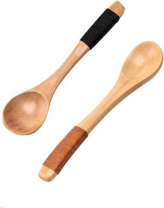 Cuchara de madera de acacia pulida elegante precio al por mayor Mini cuchara de madera natural en tamaño pequeño cuchara de madera de acacia de forma única - Product Image 2