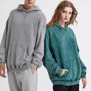 Sweat à capuche pour homme Hip Hop prix vente en gros Sweat à capuche vieilli lourd Design Acid Wash Sweat à capuche avec logo de marque personnalisé pour homme - Product Image 5