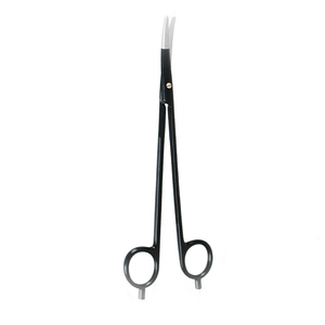 German Steel Shine Black Color <strong>Bipolar</strong> Scissors 22cm, Non-Stick, Reusable for <strong>Cutting</strong> and <strong>Coagulation</strong>