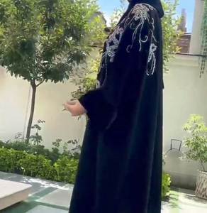 Hermoso bordado a mano estilo Abaya Kaftan Formal Dubai vestidos elegantes modestos ropa musulmana tradicional de las mujeres - Product Image 3