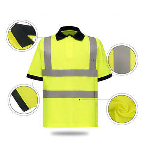 Buy Hi Vis Reflective Short Sleeve T-Shirt Customized Construction Polo Shirts for Men High Visibility Safety <b>Uniform</b> Workwear - Product Image 4