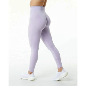 Wholesale New Fashion Custom Printed Solid <b>Pattern</b> <b>Woman's</b> Fitness Yoga Pants Mid Waist Customizable Logo <b>Leggings</b> - Product Image 2