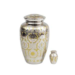 Urna Funeraria de Latón de Lujo para Cenizas de Adultos |   Cilíndrico con Capacidad de 3-4L |   Urna Funeraria Conmemorativa Hecha a Mano |   Venta al por Mayor Personalizada - Product Image 1