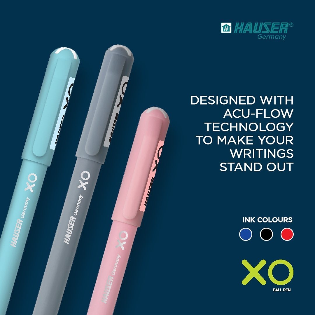 hauser xo blue ball pens pack of 50