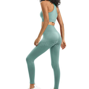 Conjunto Deportivo de Yoga para Mujer, Estilo Moderno, Cintura Elástica, Transpirable, Secado Rápido, Spandex y Algodón, Opciones Personalizables - Product Image 3