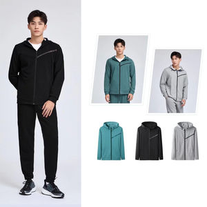 เสื้อฟุตบอลผู้ชายเสื้อวอร์มฟุตบอลสีฟ้าอ่อนเสื้อแจ็คเก็ตฟุตบอลผ้าไนลอน48% สำหรับใส่เล่นกีฬา52% โลโก้สโมสร - Product Image 4