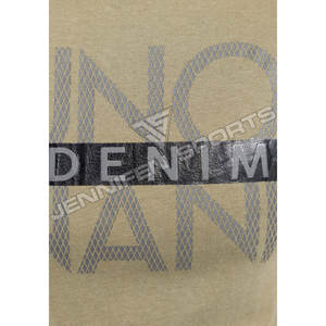 T-shirt d'été en jersey de coton 100% pour hommes, col rond, logo imprimé numérique personnalisé avec étiquette intérieure pour le cou. - Product Image 2