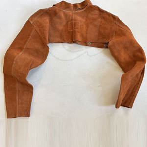 Mangas de capa de soldadura de cuero personalizadas de Color sólido Mangas de capa de soldadura largas cómodas Nuevo estilo Soldadura larga personalizable - Product Image 2