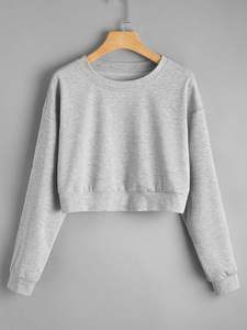 Sudaderas Cortas de Invierno para Mujer, de Poliéster/Algodón, Felpa, Transpirables, Ligeras, con Logotipo Frontal, Diferentes Colores y Diseños Disponibles - Product Image 4