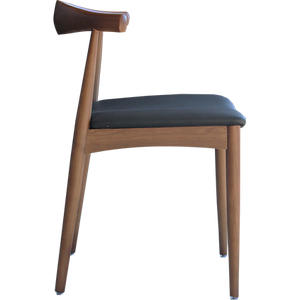 Sedia da Pranzo Moderna in Legno Massello con Seduta Imbottita in PU per Soggiorni e Uffici Domestici - Product Image 2
