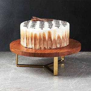 Présentoir à gâteaux en bois écologique au design fait main, idéal pour les mariages écologiques et les présentations de desserts durables - Product Image 4
