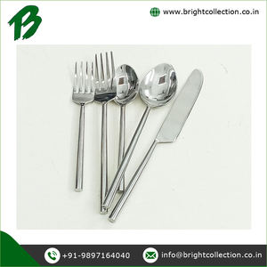 Juego de cubiertos de acero inoxidable plateado de estilo moderno de gran calidad disponible al precio más bajo para la cena de Boda del banquete del hotel - Product Image 3