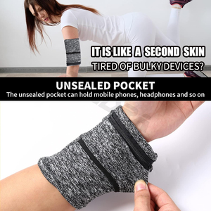 Running Sports Arm Sleeve Bag Wrist <b>Wallet</b> Pouch for MP3 <b>Key</b> Card Storage Bag Case Badminton Basketball Wristband Sweatband - Product Image 3